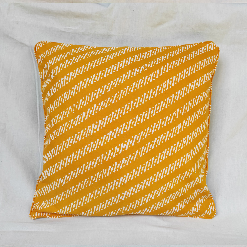 Yellow Batik Cushion Cover