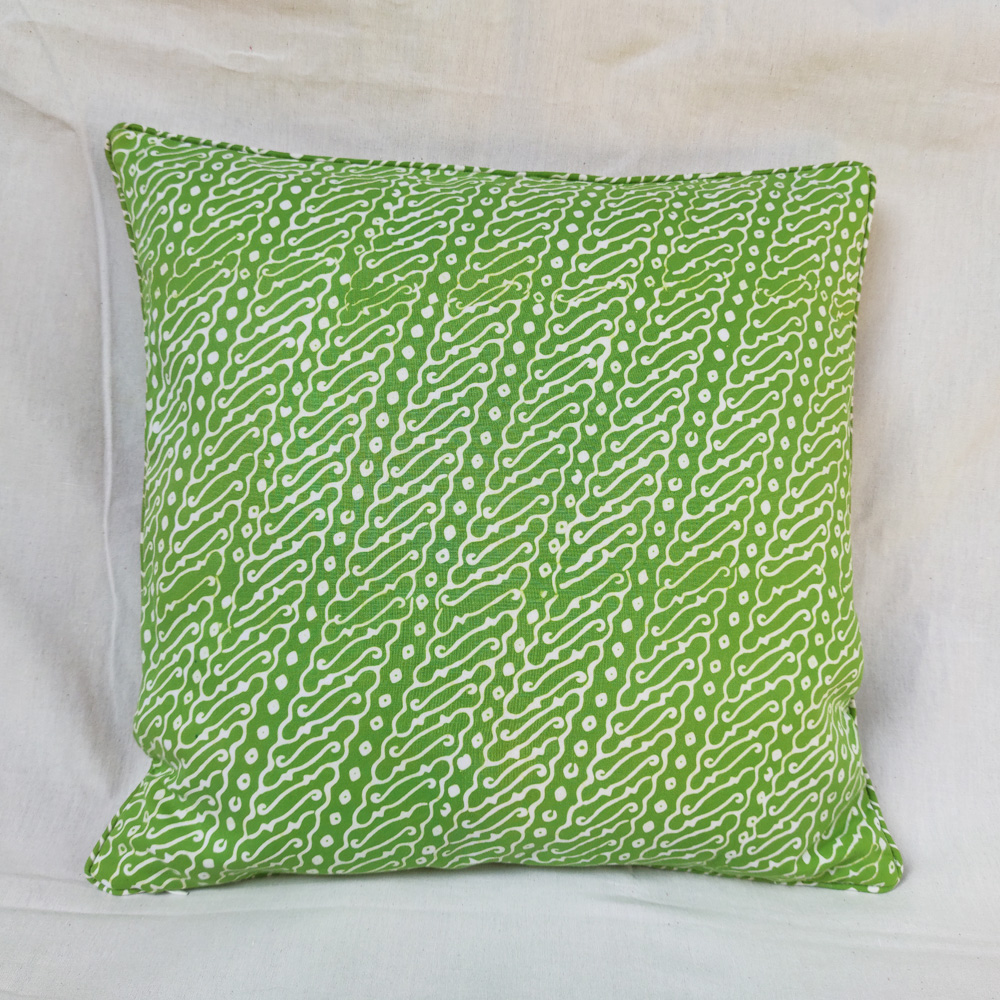 Pastel Green Batik Cushion Cover